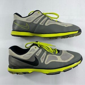 Nike Hyperfuse Lunarlon Spikeless Men’s Golf Shoes 11.5 #628340-002 Silver Grey